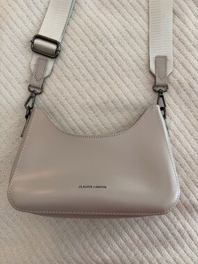 Unique Strap Grey Shoulder Bag
